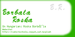 borbala roska business card